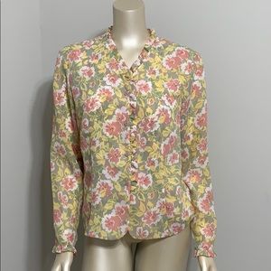 Pendleton floral blouse